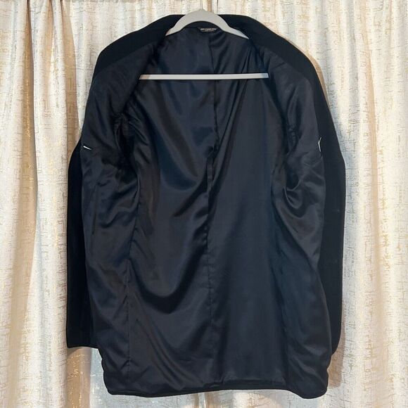 Bill Blass Parisian Black Label %100 Camel Hair Blazer Lined Black Men's 42 Long - Picture 3 of 5